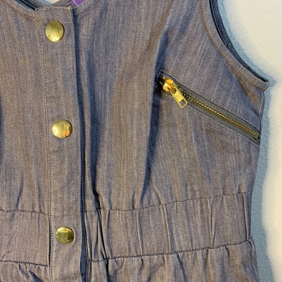 Sugarlips Sleeveless Dress S-M Denim Summer Cruise Cotton Blend Bodycon Zippers - Picture 3 of 11